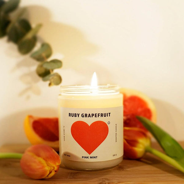 Pink Mint: Ruby Grapefruit Soy Candle