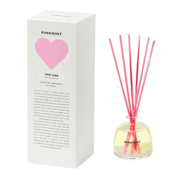 Pink Mint: Tipsy Kiss Reed Diffuser Crystal Infused