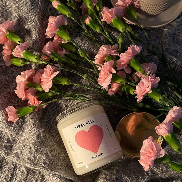 Pink Mint: Tipsy Kiss Soy Candle