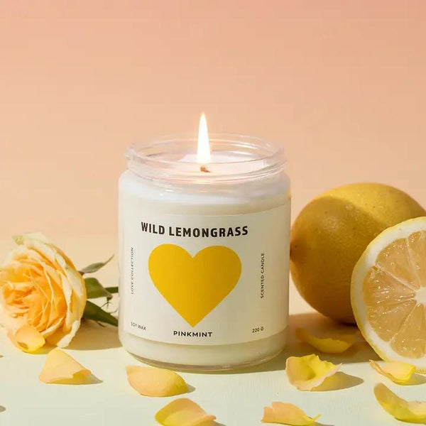 Pink Mint: Wild Lemongrass Soy Candle