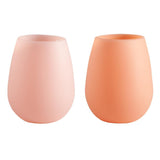 Porter Green: Fegg Unbreakable Silicone Tumblers - Peach & Petal (Toulouse)