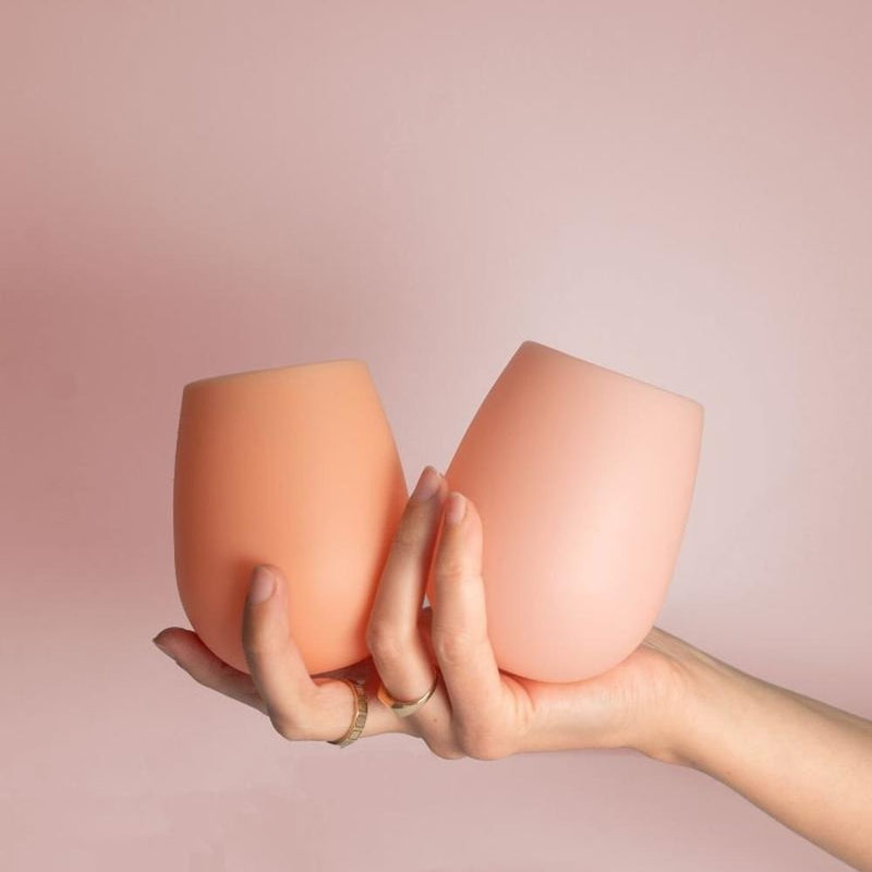 Porter Green: Fegg Unbreakable Silicone Tumblers - Peach & Petal (Toulouse)