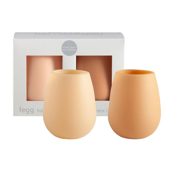 Porter Green: Fegg Unbreakable Silicone Tumblers - Wheat + Oat