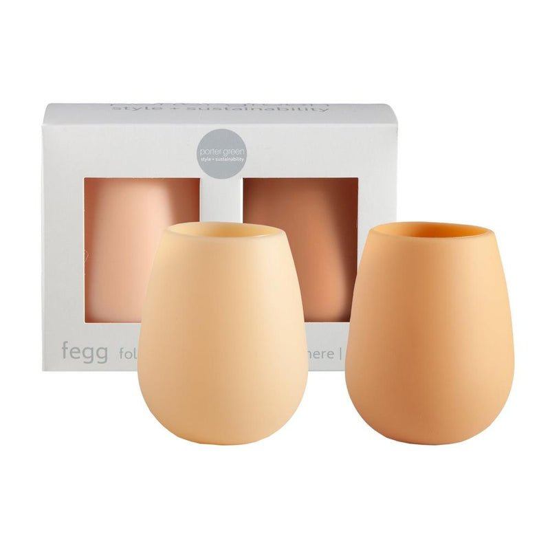 Porter Green: Fegg Unbreakable Silicone Tumblers - Wheat + Oat