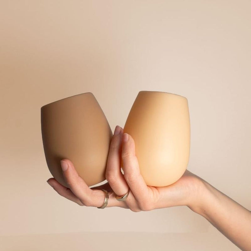 Porter Green: Fegg Unbreakable Silicone Tumblers - Wheat + Oat