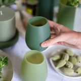 Porter Green: Fegg Unbrekable Silicone Tumblers - Sage + Olive