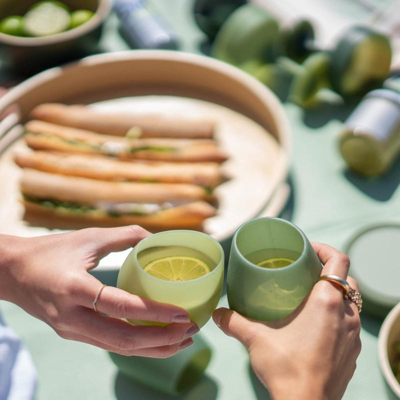 Porter Green: Fegg Unbrekable Silicone Tumblers - Sage + Olive