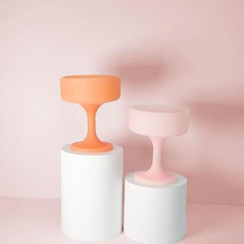 Porter Green: Mecc Unbreakable Silicone Cocktail Glasses - Peach + Petal