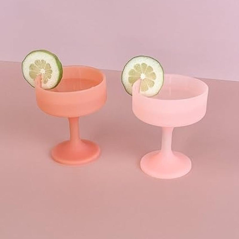 Porter Green: Mecc Unbreakable Silicone Cocktail Glasses - Peach + Petal