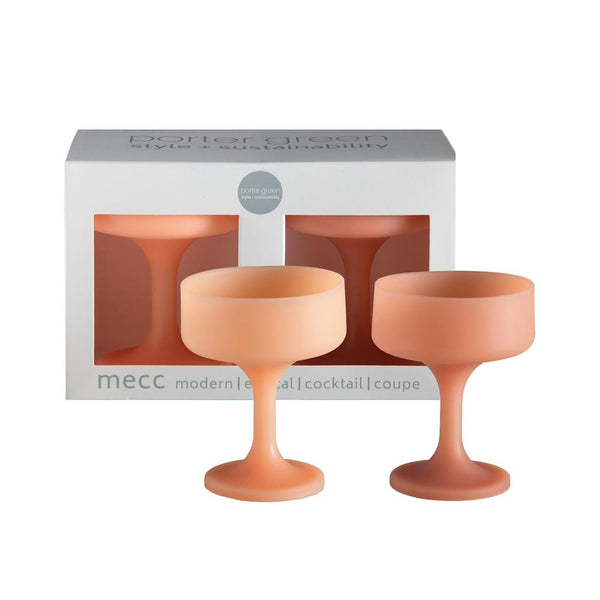 Porter Green: Mecc Unbreakable Silicone Cocktail Glasses - Wheat + Oat