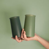 Porter Green: Stegg Unbreakable Silicone Highball Glasses - Sage + Olive (Markham)