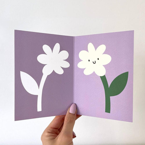 Rumble Cards: Flower Card - Die Cut Cards - Floral - Just Because - Cute