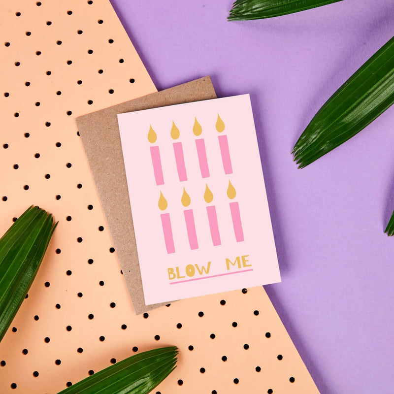 Rumble Cards: Blow Me - Birthday Candles - Funny - Rude - Birthday Card