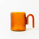 Sage & Cooper: Archer Ribbed Glass Cup - Amber