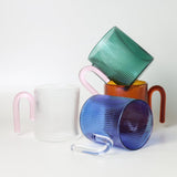 Sage & Cooper: Archer Ribbed Glass Cup - Blue