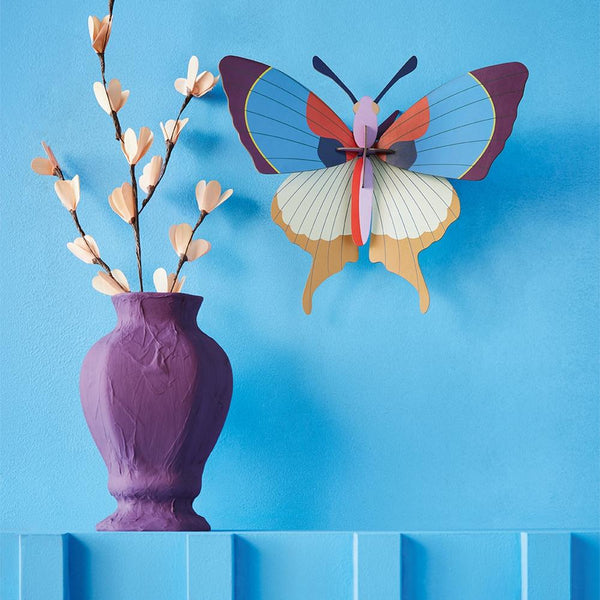 Studio Roof: Wall Art Butterflies (A4) Set Of 3 - Plum Fringe Butterfly