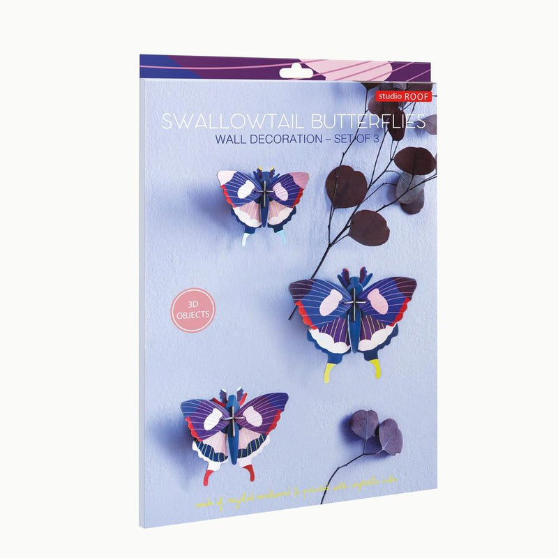 Studio Roof: Wall Art Butterflies (A4) Set Of 3 - Swallowtail Butterfly