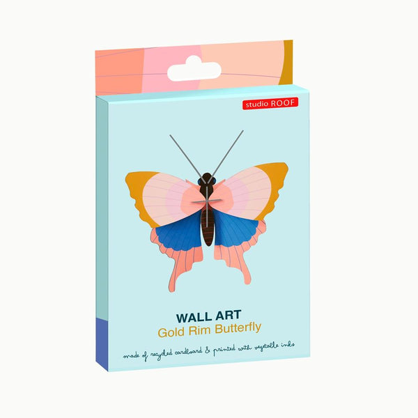 Studio Roof: Wall Art Butterflies (B7) - Gold Rim Butterfly