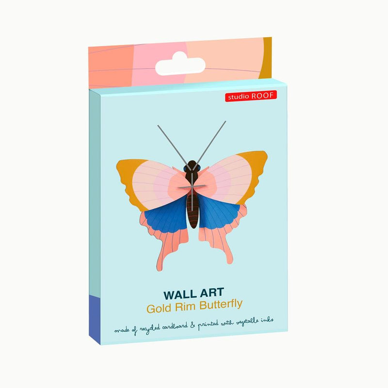 Studio Roof: Wall Art Butterflies (B7) - Gold Rim Butterfly