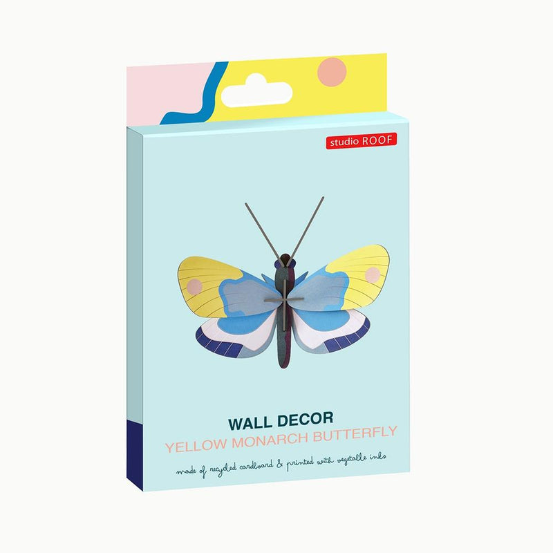 Studio Roof: Wall Art Butterflies (B7) - Yellow Monarch Butterfly