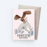 Sunpatch Society: Birthday Card - Powerful Birthday Eagle Shark