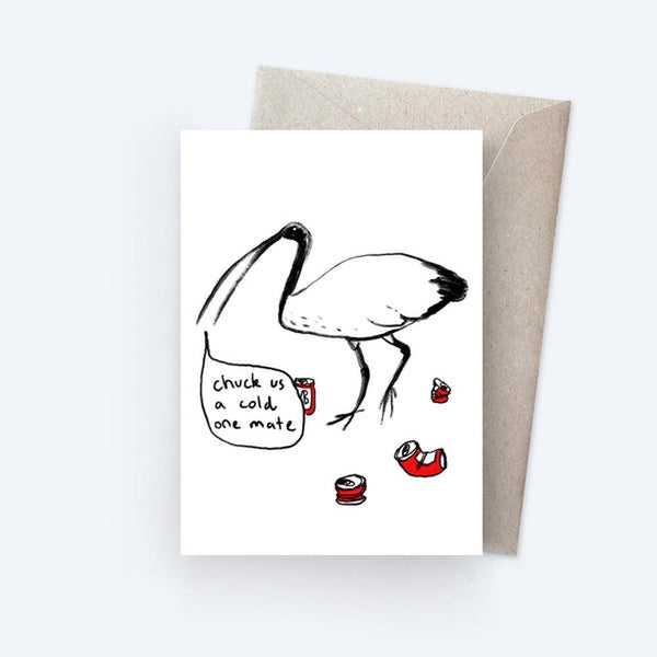 Sunpatch Society: Greeting Card - Chill Ibis / Chuck Us A Cold One Mate