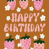 Sunpatch Society: Greeting Card - Strawberry Retro Birthday