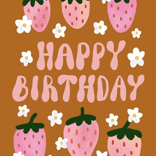 Sunpatch Society: Greeting Card - Strawberry Retro Birthday