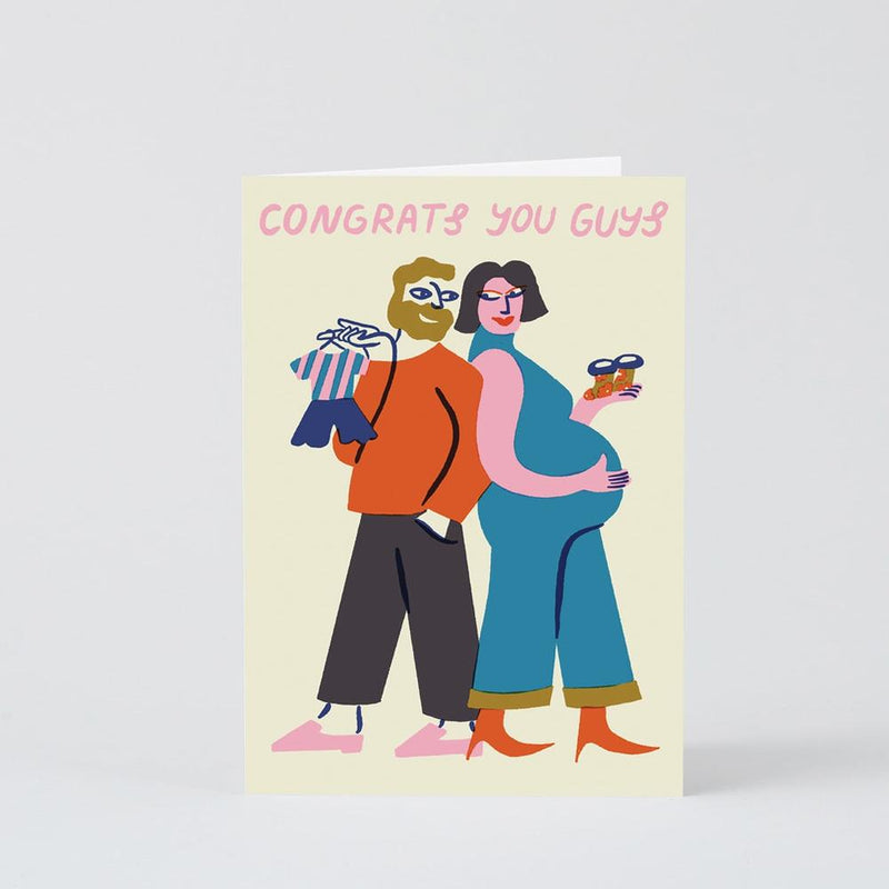 Wrap: Congrats You Guys Greetings Card