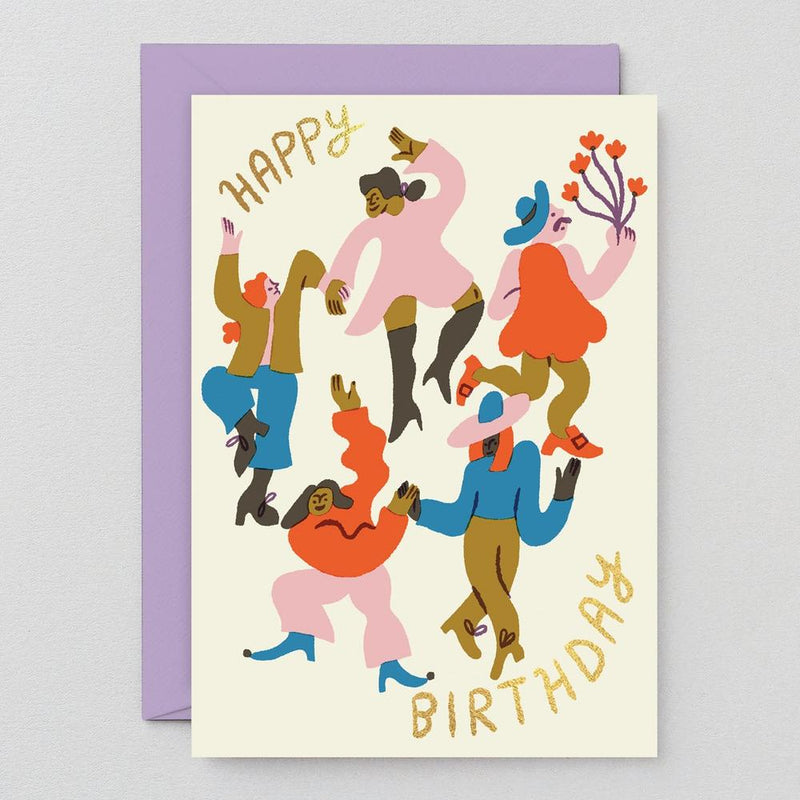 Wrap: Happy Birthday Dancers Greetings Card