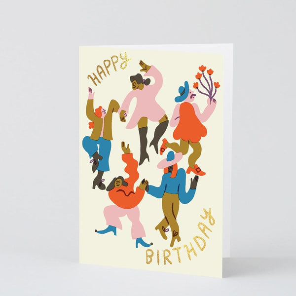 Wrap: Happy Birthday Dancers Greetings Card