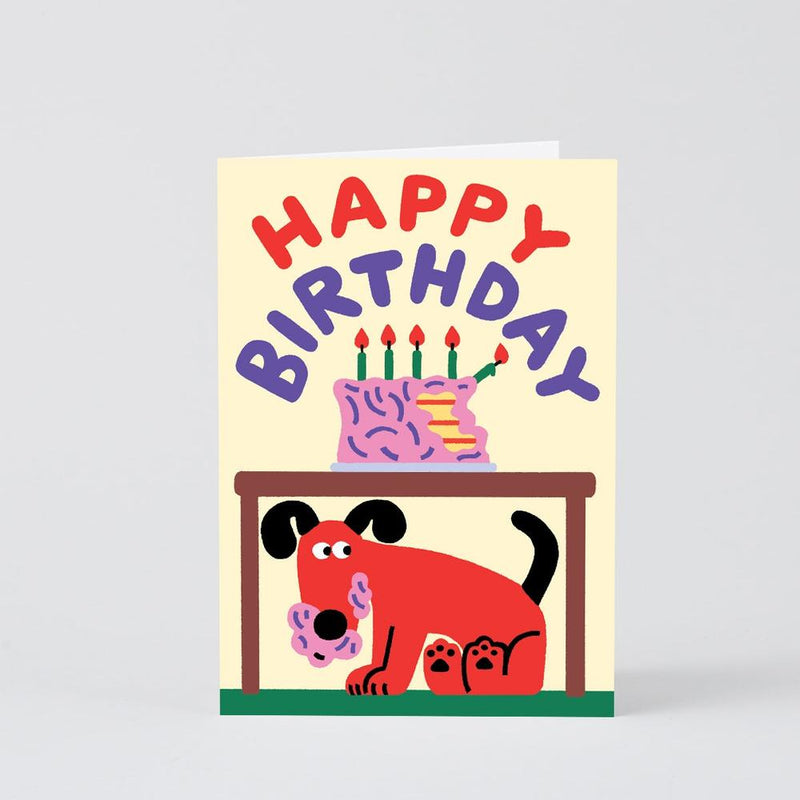 Wrap: Happy Birthday Dog Ate The Cake Greetings Card