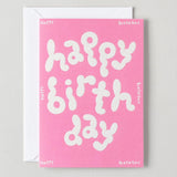 Wrap: Happy Birthday Embossed Greetings Card