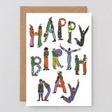 Wrap: Happy Birthday People Greetings Card