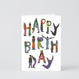 Wrap: Happy Birthday People Greetings Card