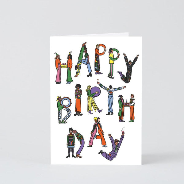 Wrap: Happy Birthday People Greetings Card