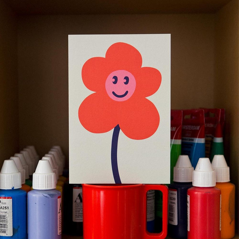 Wrap: Happy Flower Art Card