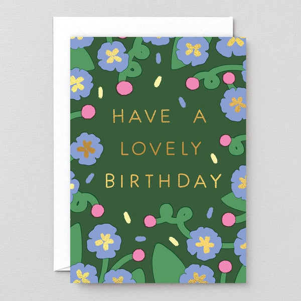 Wrap: Have A Lovely Birthday Flowers Greetings Card