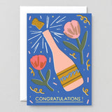 Wrap: Hooray Champagne Greetings Card