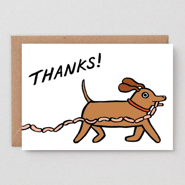 Wrap: Thanks Sausages Greetings Card