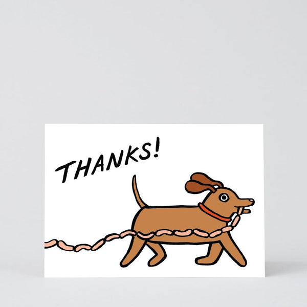 Wrap: Thanks Sausages Greetings Card