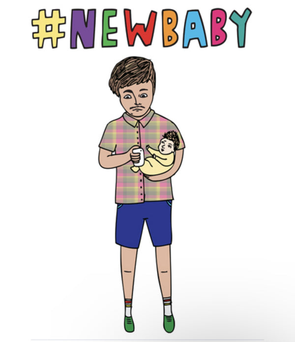 Able & Game: Greeting Card - Hashtag Newbaby