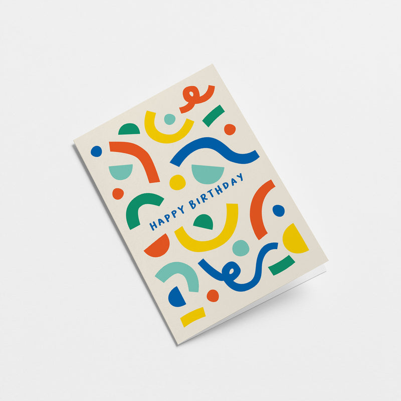 Graphic Factory: Birthday Card - Happy Birthday Squiggles