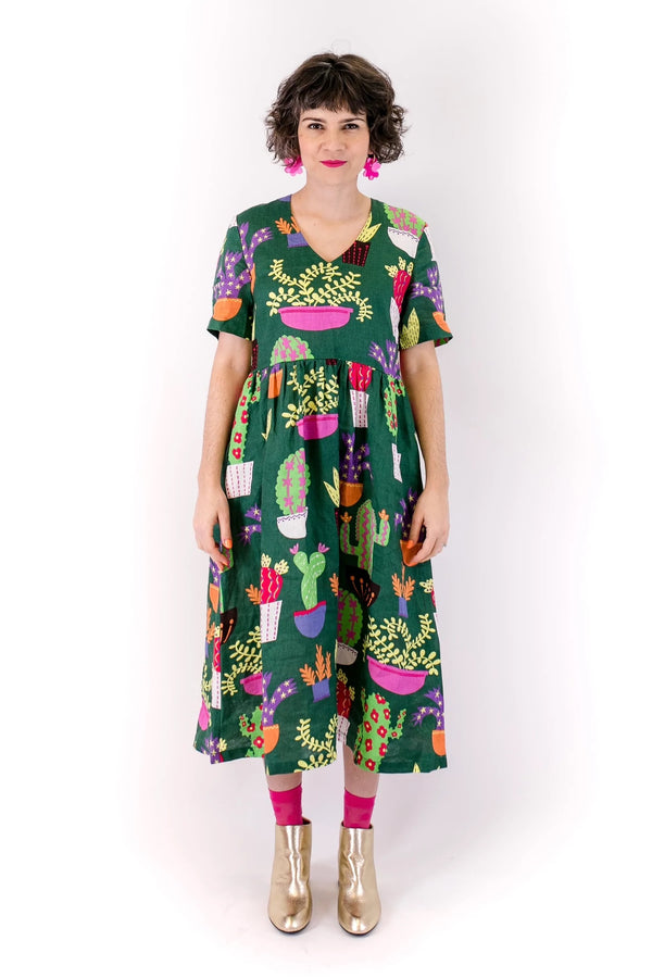 Jericho Road: Crazy Cactus Midi Dress