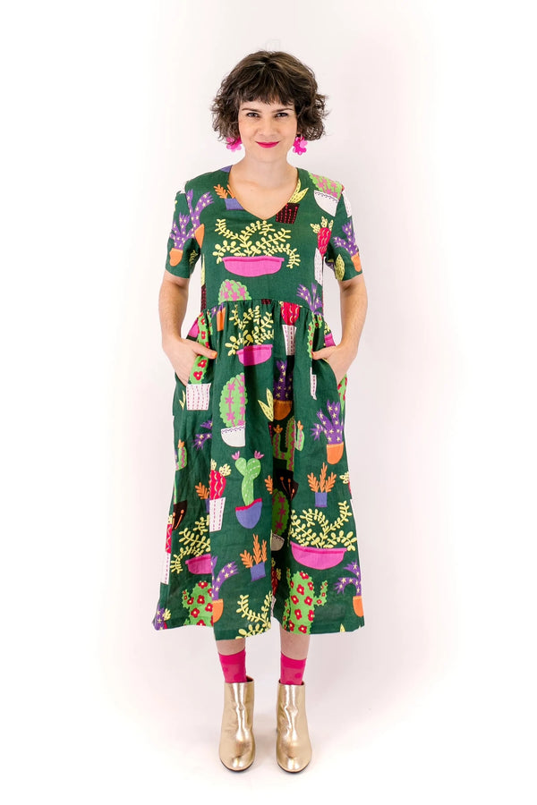 Jericho Road: Crazy Cactus Midi Dress