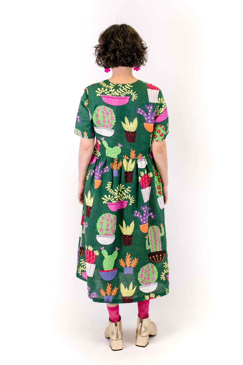 Jericho Road: Crazy Cactus Midi Dress