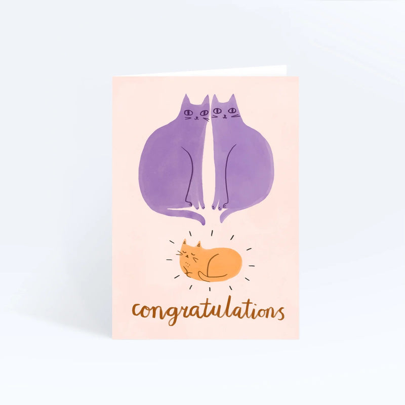 Sunpatch Society: Greeting Card - Congratulations New Baby Cat Family