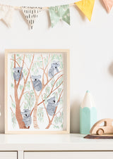 To The Trees: A4 Print - Koalas